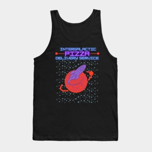 Intergalactic Pizza Delivery Stars Retro Galaxie Tank Top